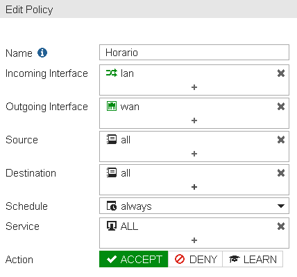 creacion de horarios de equipos fortigate 1